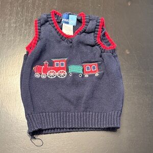 Great Guy Navy Train Sweater Vest